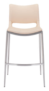 Ace Light Pink & Silver Barstool (Set of 2)