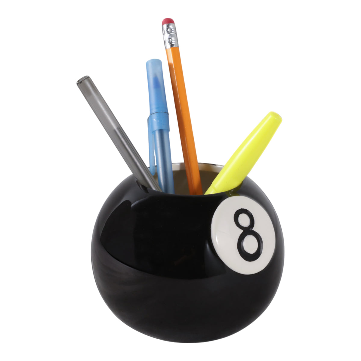 Visalia Black/White 8-Ball Pencil Cup