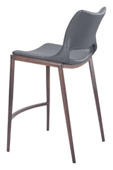Ace Dark Gray & Walnut Counter Stool (Set of 2)