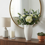 Kelseyland White Textured Organic Vase with Reactive Inside
