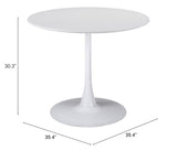 Opus White Dining Table