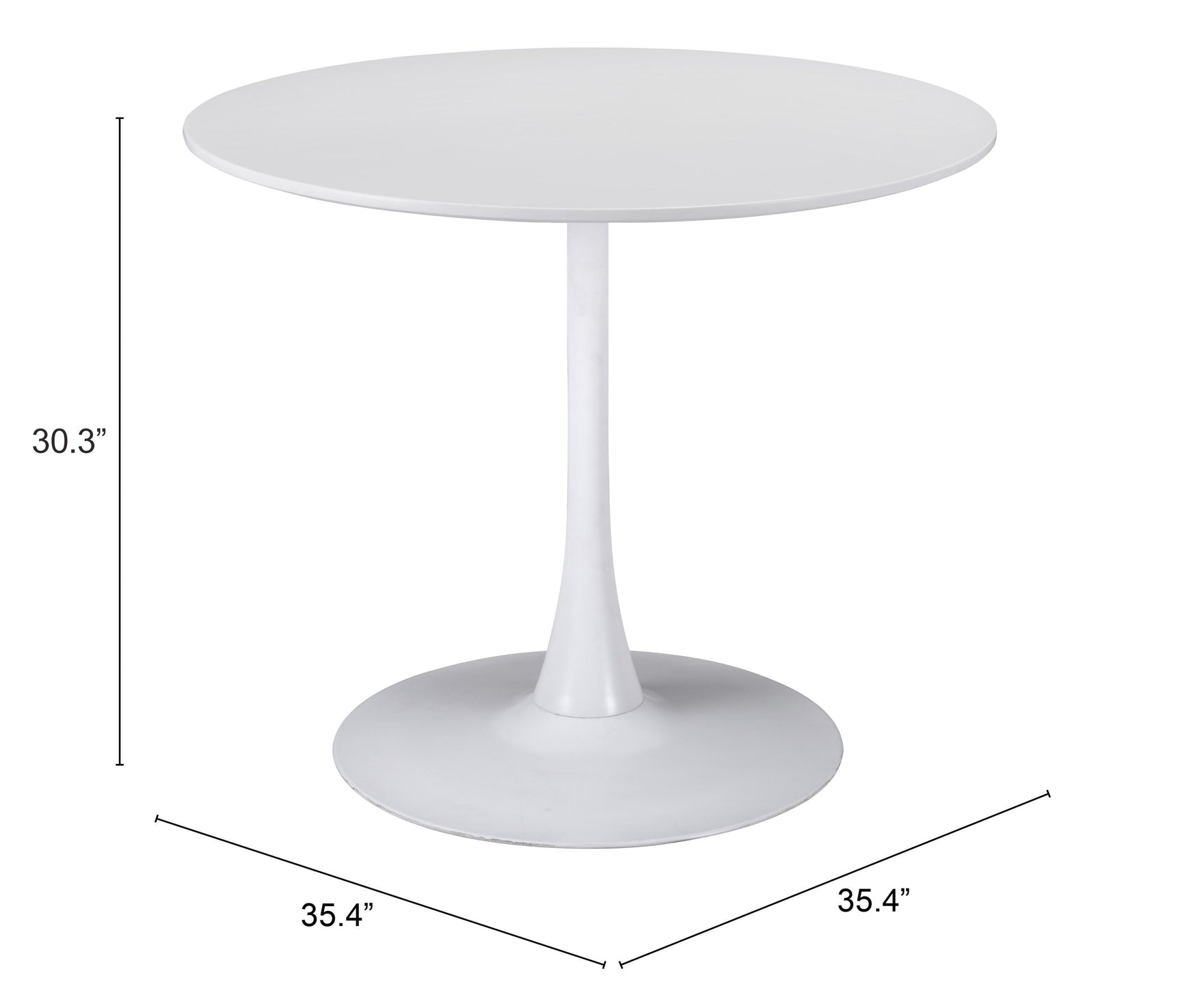 Opus White Dining Table