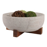 Nateview White/Tan Bowl