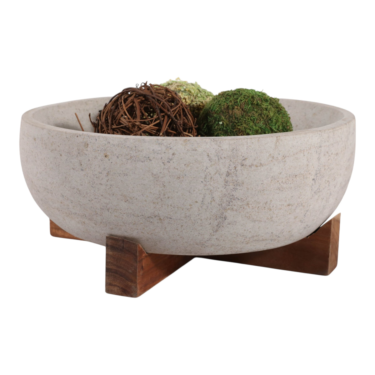 Nateview White/Tan Bowl