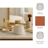 Cadiz White Sea Salt and Lemon Ridged Candle