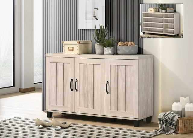 Corby Dusty Gray Oak 45"W Shoe Cabinet