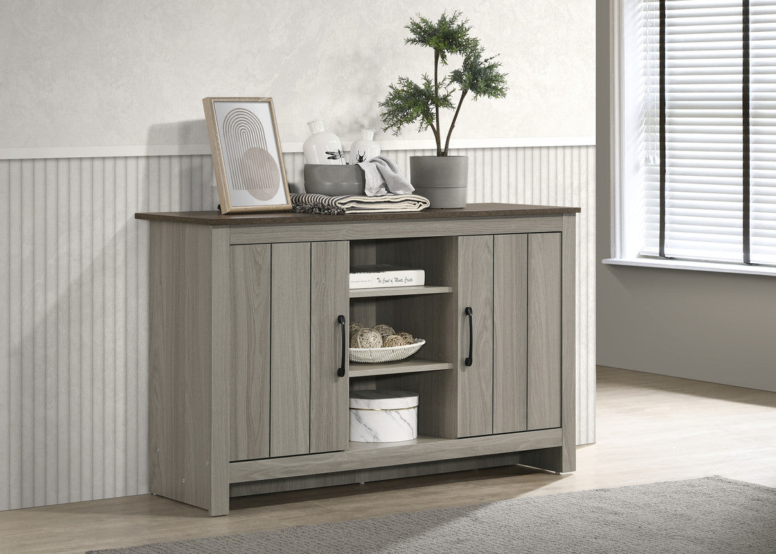 Nyla Gray Oak 47"W Console Table