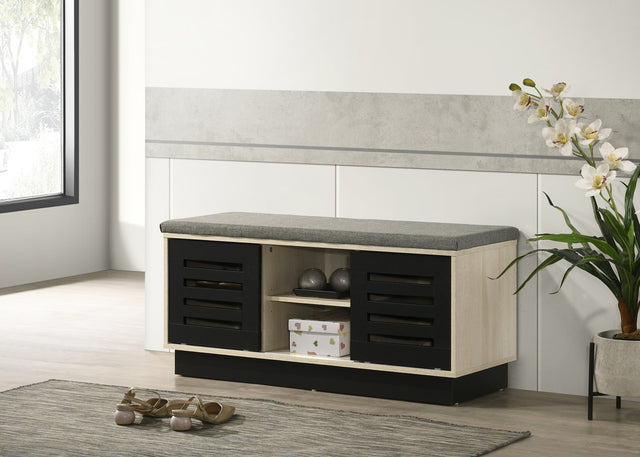 Brett Oak 38.5"W Shoe Cabinet