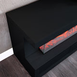 Dorian Black 70.5"W Fireplace TV Stand