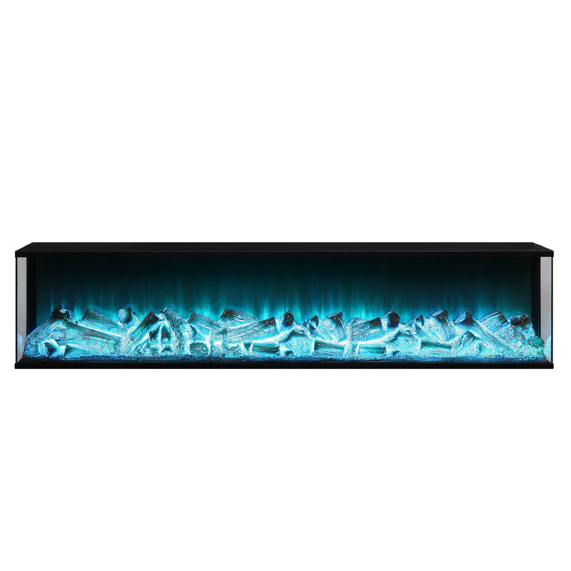Dorian Black 70.5"W Fireplace TV Stand