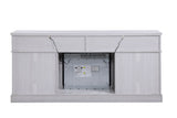 Terra White Walnut 70"W Fireplace TV Stand
