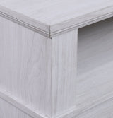Terra White Walnut 70"W Fireplace TV Stand