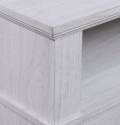 Terra White Walnut 70"W Fireplace TV Stand
