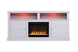 Terra White Walnut 70"W Fireplace TV Stand
