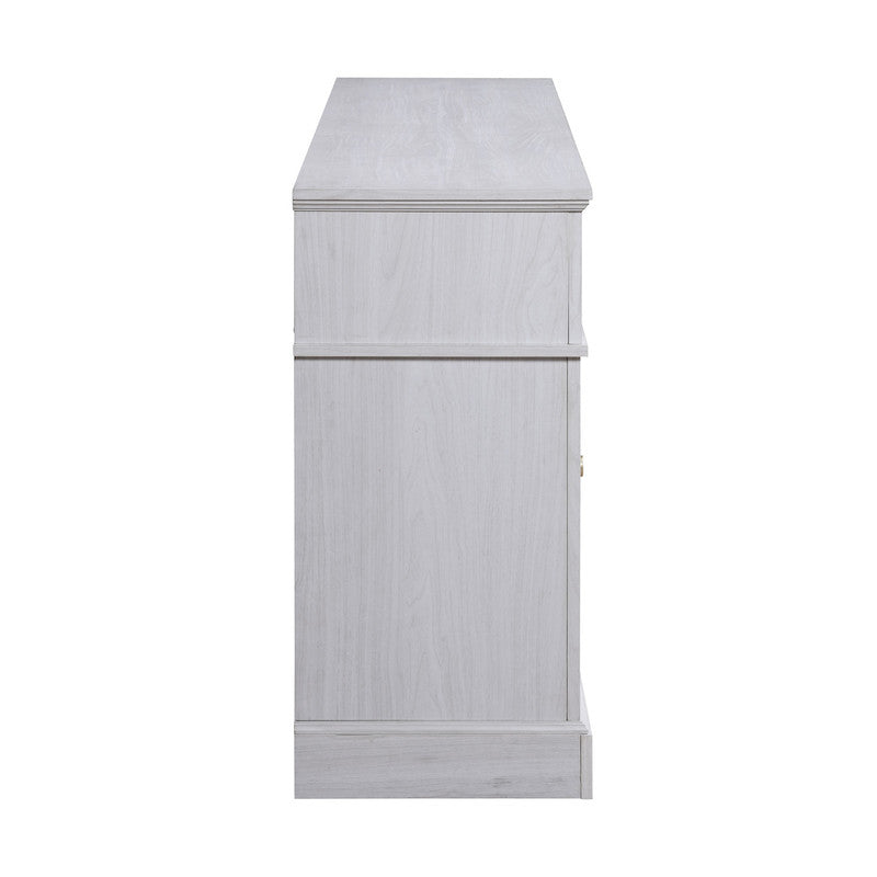 Terra White Walnut 70"W Fireplace TV Stand