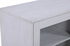 Summit White Walnut 70"W Fireplace TV Stand