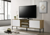 Burke White/Oak 70"W TV Stand