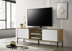 Burke White/Oak 70"W TV Stand