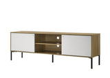 Burke White/Oak 70"W TV Stand