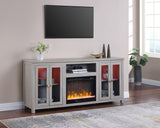 Ellington Light Gray 70"W Fireplace TV Stand