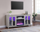 Ellington Light Gray 70"W Fireplace TV Stand
