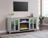 Ellington Light Gray 70"W Fireplace TV Stand