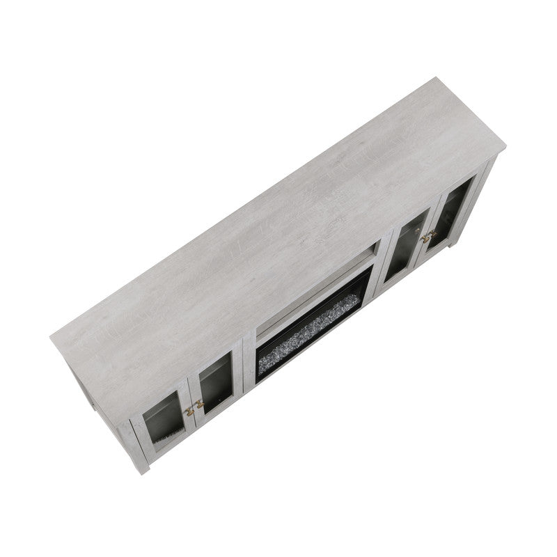 Ellington Light Gray 70"W Fireplace TV Stand