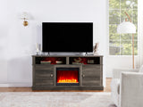 Terra Gray Walnut 70"W Fireplace TV Stand