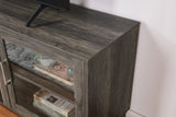 Summit Gray Walnut 70"W Fireplace TV Stand
