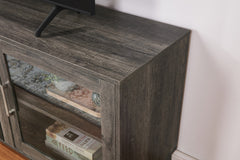 Summit Gray Walnut 70"W Fireplace TV Stand