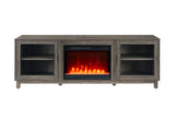 Summit Gray Walnut 70"W Fireplace TV Stand