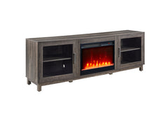 Summit Gray Walnut 70"W Fireplace TV Stand