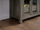 Ellington Gray Walnut 70"W Fireplace TV Stand