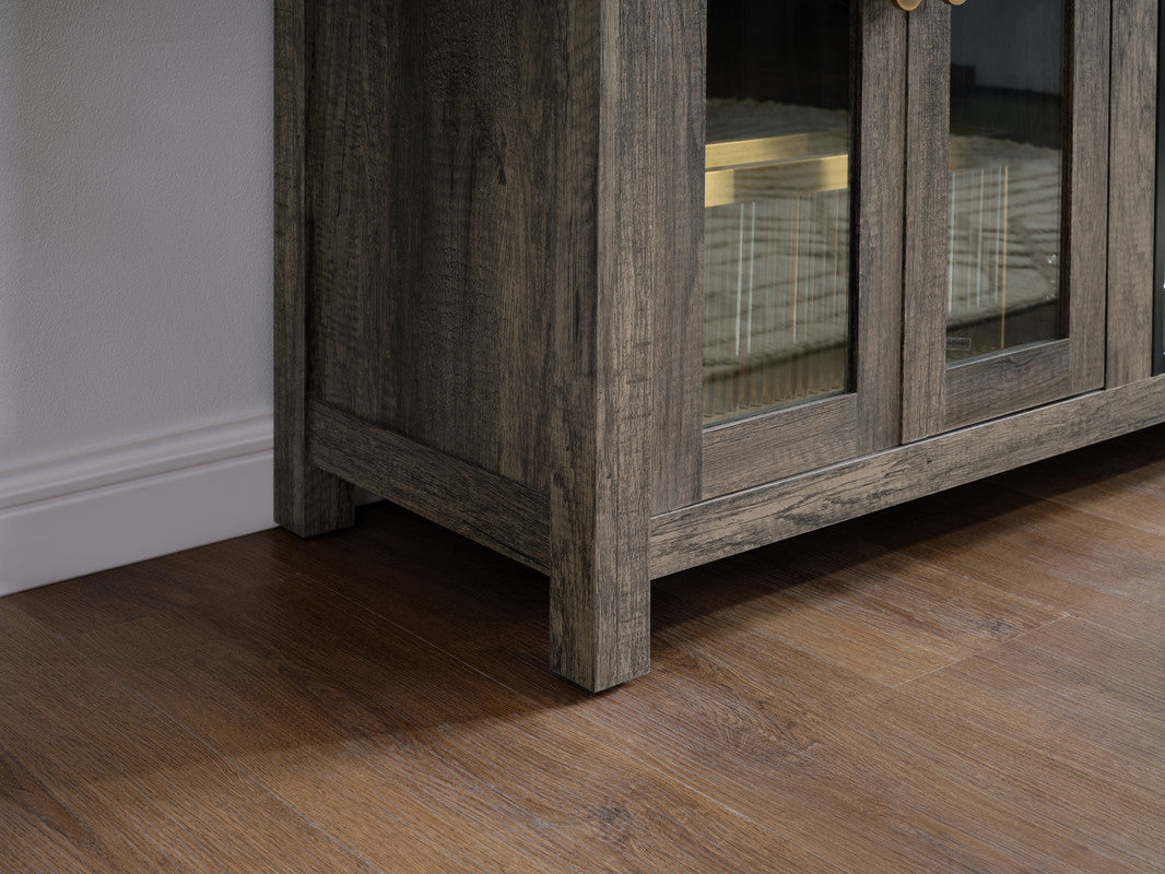 Ellington Gray Walnut 70"W Fireplace TV Stand