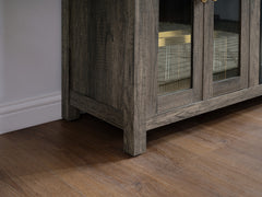 Ellington Gray Walnut 70"W Fireplace TV Stand