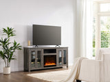 Ellington Gray Walnut 70"W Fireplace TV Stand