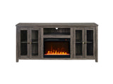 Ellington Gray Walnut 70"W Fireplace TV Stand