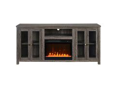 Ellington Gray Walnut 70"W Fireplace TV Stand