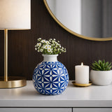 Wheeler Blue Small Ceramic Daisy Vase