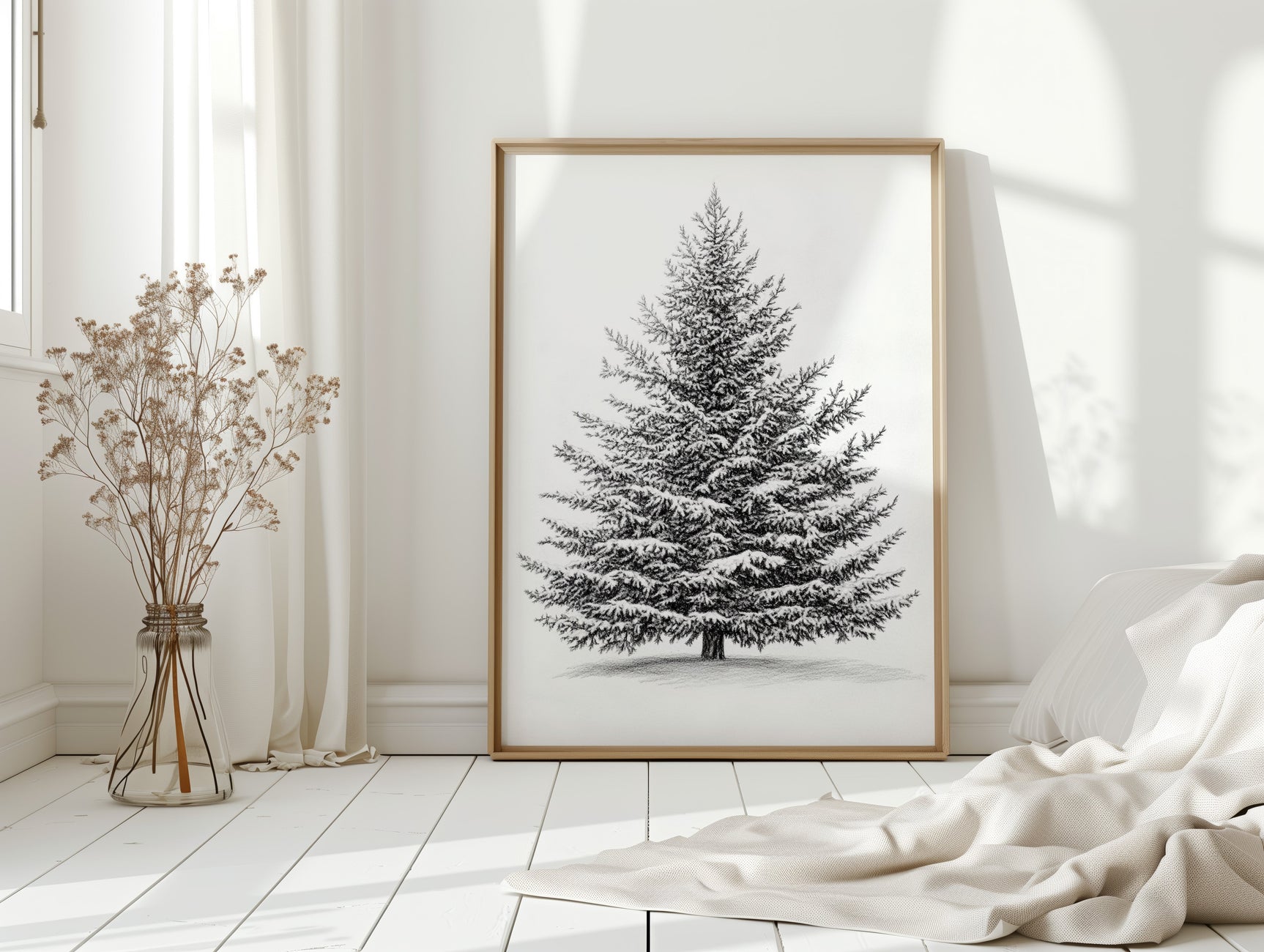 A Blanket Of White Snow-Covered Pine