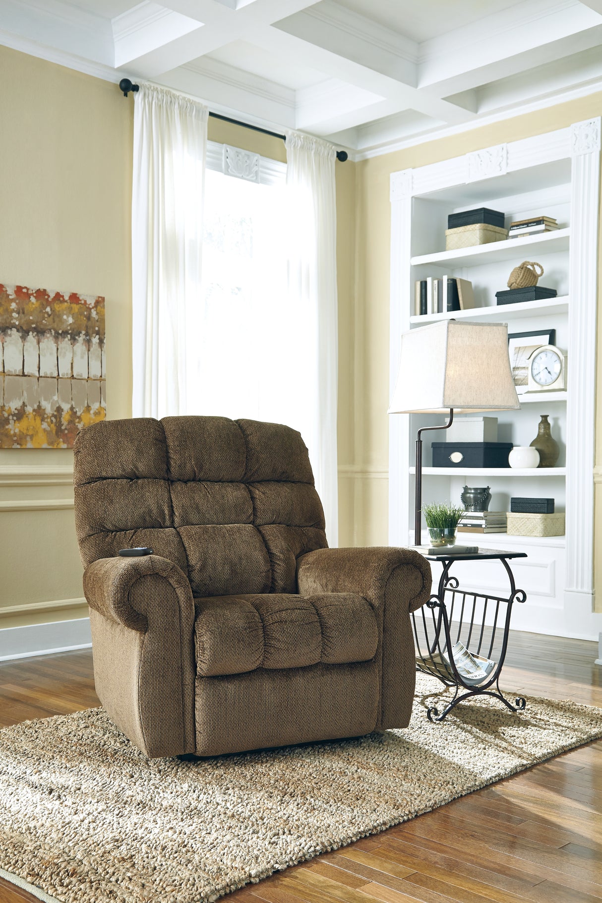 Ernestine Truffle Power Lift Recliner - Ornate Home