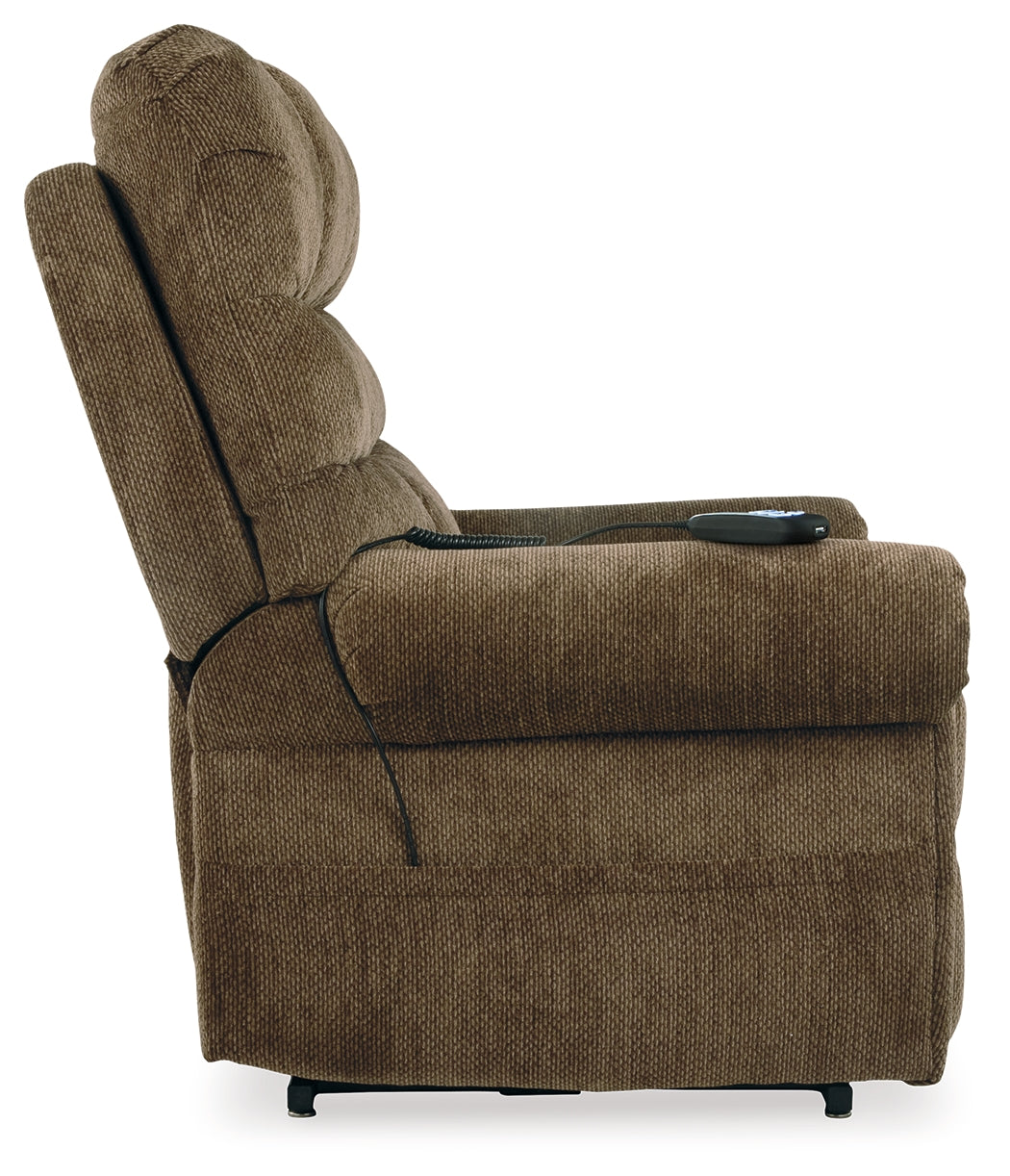 Ernestine Truffle Power Lift Recliner - Ornate Home