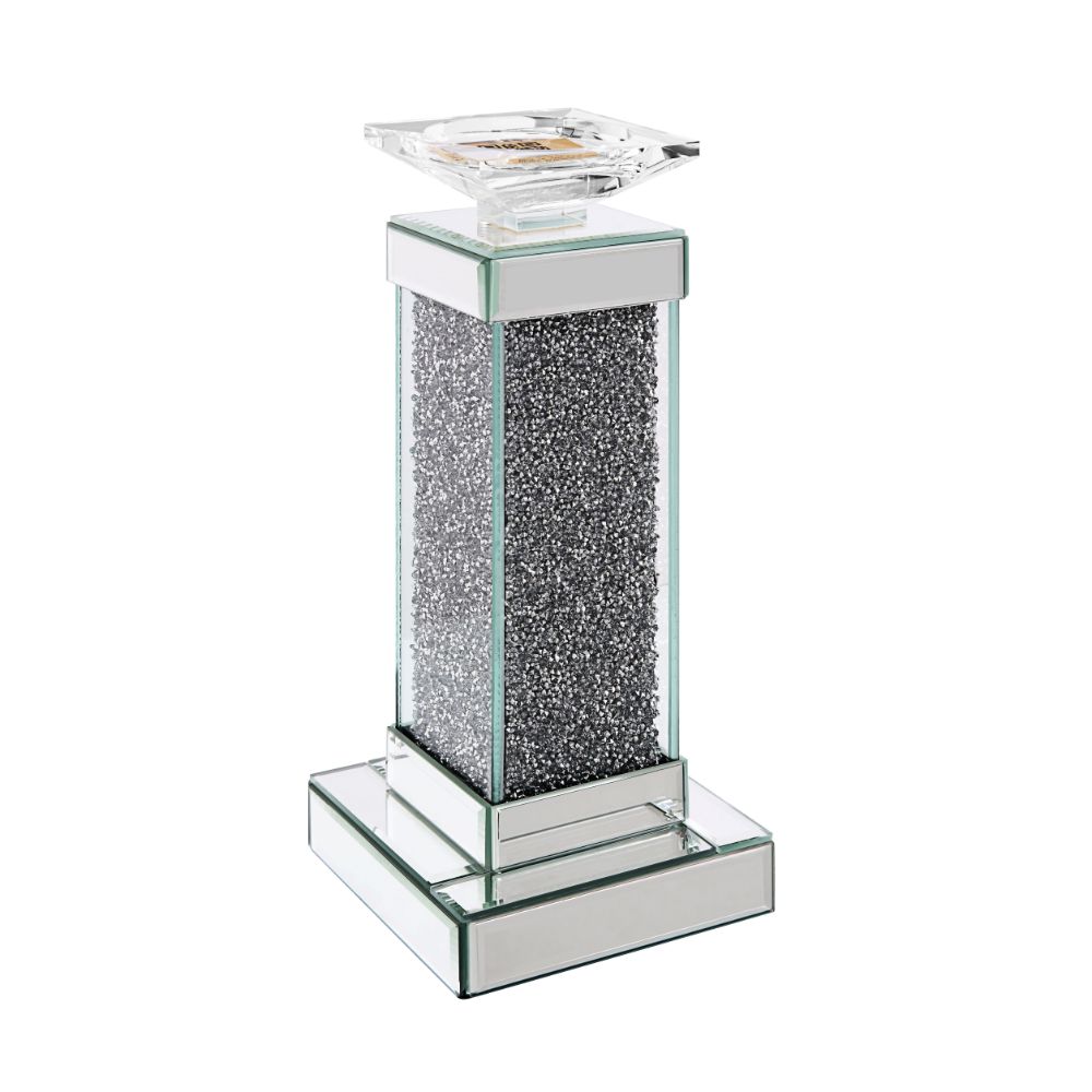 Rekha Mirrored/Faux Diamonds Candle Holder (Set of 2)