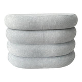 Casmalia Light Blue Ribbed Oval Storage Ottoman