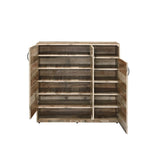 Howia Rustic Gray Oak Shoe Cabinet