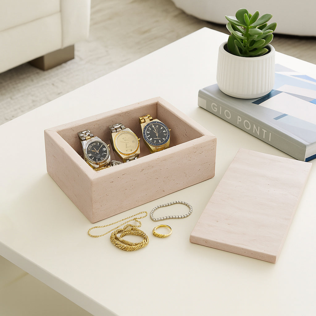 Tuckergrove Tan Travertine Box