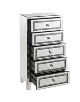 Noralie Mirrored/Faux Diamonds Cabinet