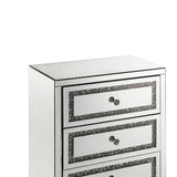 Noralie Mirrored/Faux Diamonds Cabinet