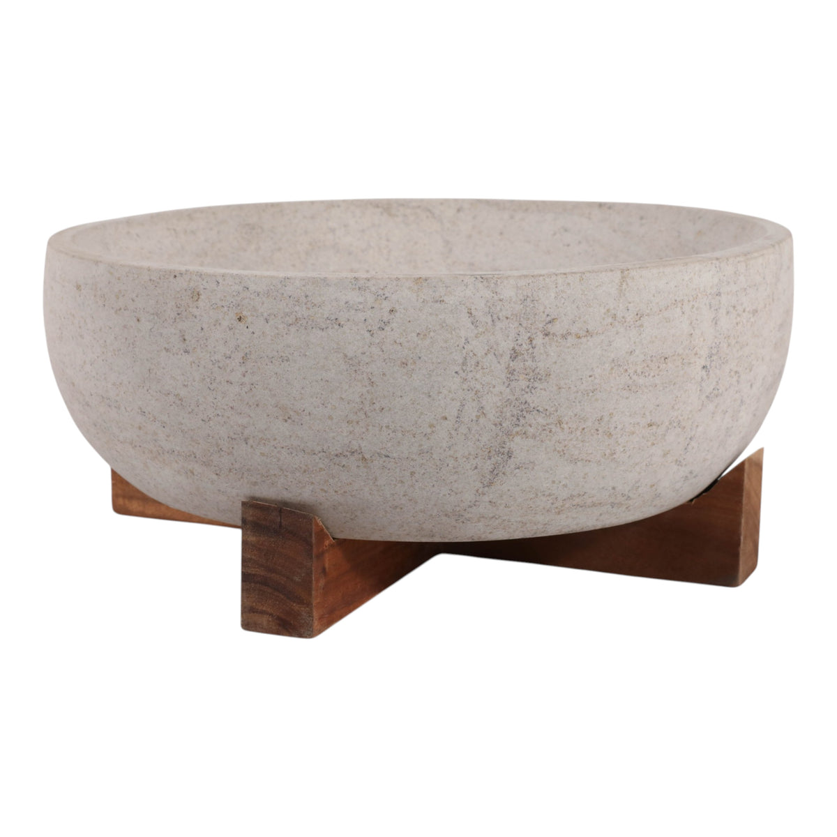 Nateview White/Tan Bowl