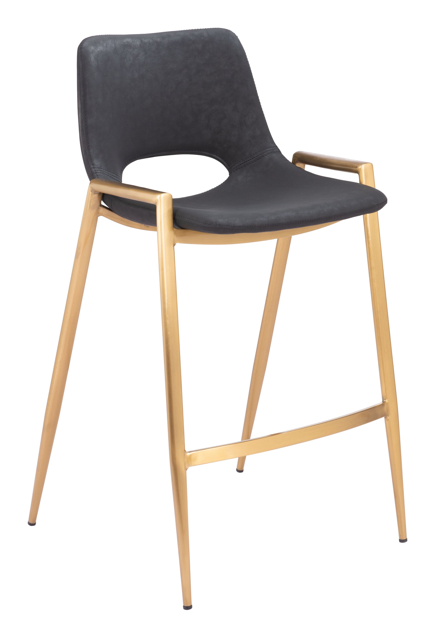 Desi Black & Gold Counter Stool (Set of 2)